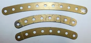 3 x BANDE INCURVEE DOREE 14 et 10cm réf 89 et 89b .MECCANO 40/50's BOITE 8a à 10 - Bild 1 von 5
