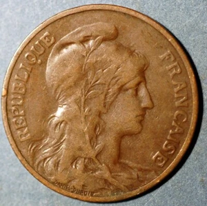 1913 5 Centimes France Dupis Paris KM#842 - Picture 1 of 2
