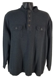 METHOD Mens Pullover Sweater SIZE XL Long Sleeve Gray Stand Up Collar Cotton - Picture 1 of 13