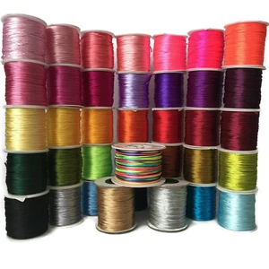 Rattail Cord, 1mm Nylon, Satin Cord, Thread Macrame Shamballa Kumihimo (B3) - Picture 1 of 46