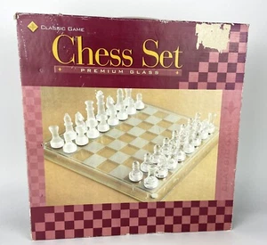 Glass Chess Set Board Game From Classic Game Premium - Picture 1 of 7