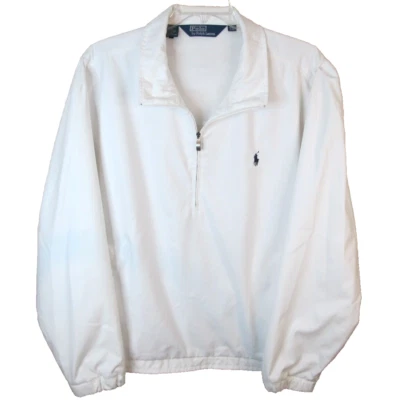 Polo Ralph Lauren 1/2 zíper pescoço falso branco forrado de golfe pulôver masculino XXL - Imagem 1 de 4
