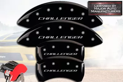 Dodge "Challenger" SXT 2012-2023 cubiertas de pinza de freno delanteras + traseras negras MGP BR5 Foto 1 de 4