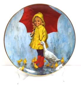 John McClelland Signed Plate Rainy Day Fun 1st Issue 10.5" The World of Children - Picture 1 of 3