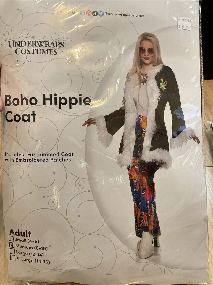 Abrigo hippie estilo Penny Lane boho años 70 mediano Foto 1 de 1