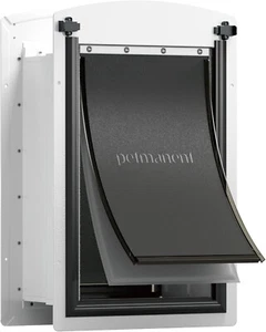 Petmanent Large Pet Door For Wall – Steel Frame, Double Flap, Telescoping Tunnel - Picture 1 of 7