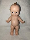 Poupée vintage JK CAMÉE Kewpie vinyle 10 1/2" yeux latéraux ventilateur mains grincement