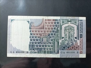Repubblica Italiana 10000 Lire del Castagno 1976 Numeri Poker E Radar 855558 BB+ - Foto 1 di 2
