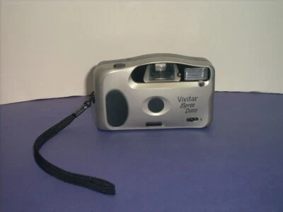 Vintage VIVITAR Spree Date 35mm Point & Shoot Camera TESTED Works  - Image 1 of 4