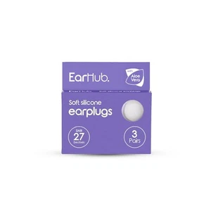 EarHub tapones para los oídos de silicona suave SNR 27 dB tapones para los oídos con aloe vera - 3 pares - Imagen 1 de 10