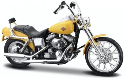 HARLEY-DAVIDSON FXDWG Dyna Wide Glide - 2001 - yellow - Maisto 1:18 - Immagine 1 di 4