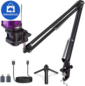 Zealsound Gaming USB Microphone,Noise Cancellation Condenser Mic,Rgb Microphone - Picture 1 of 7