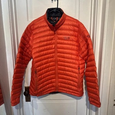 Jaqueta acolchoada Mountain Hardwear masculina tamanho XL casaco acolchoado 850 para baixo.  Laranja  - Imagem 1 de 4