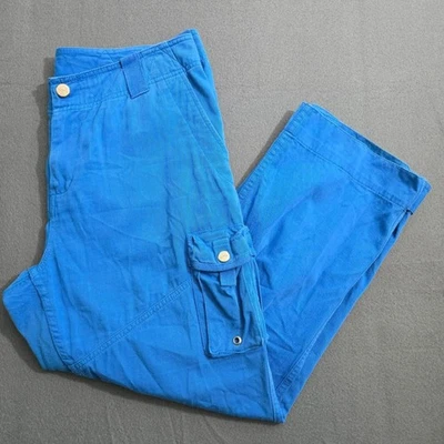 Брюки-карго Lauren Ralph Lauren женские 10 синие средняя посадка прямой крой - Изображение 1 из 4