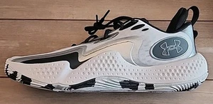 Under Armour Spawn 5 Basketball Running Shoes White Black Silver Mens 13 Wm 14.5 - Picture 1 of 8