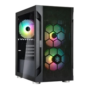 SilverStone FARA H1M PRO ARGB Micro-ATX PC Case - Black - Picture 1 of 12