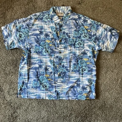 Men’s Hugh Sierra Hawaiian Blue Shirt Size XL - Image 1 of 3