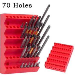 Soporte para brocas de 1/4 pulgada soporte para brocas hexagonales montaje en pared brocas universales estuche rojo - Imagen 1 de 15