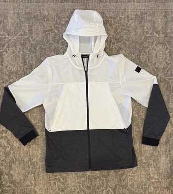 Under Armour 男式 ColdGear 夹克夹克白色/黑色,尺寸 L 全新无标签 — 第 1/4 张图片