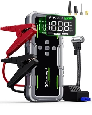 Avviatore Emergenza per Auto con Compressore 160PSI 7000A Booster Avviamento - Immagine 1 di 4