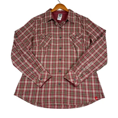 Camisa de Senderismo De Colección The North Face XL Para Mujer A Cuadros Manga Larga Con Botones Foto 1 de 4