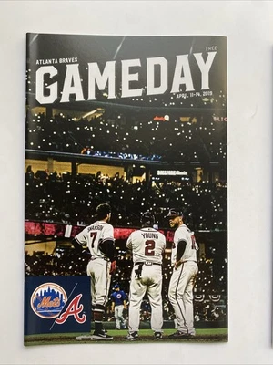 DANSBY SWANSON BRIAN MCCANN Atlanta Braves Baseball 2019 Gameday Program SGA NYM - Image 1 of 2