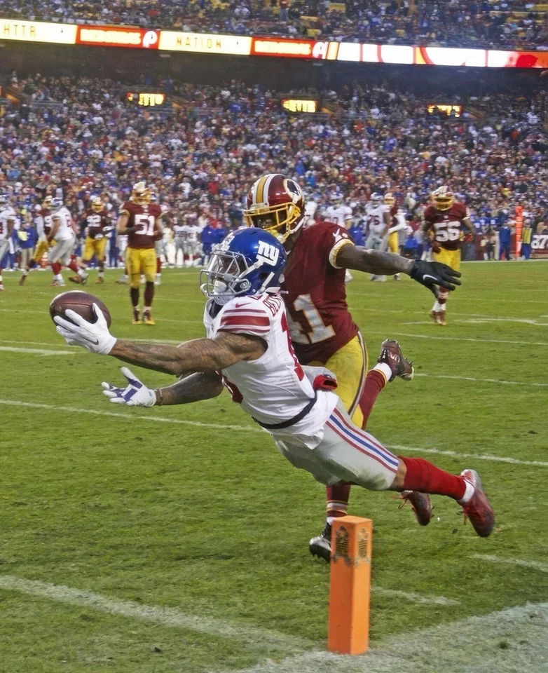 Impresión fotográfica brillante Odell Beckham Jr. #13 Giants NFL 8x10 fútbol americano de Nueva York Foto 1 de 1