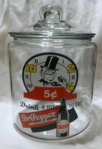 A Rare Dr Pepper " 10 2 4 " Glass Counter Jar - Picture 1 of 1