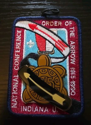 1990 National Order Of The Arrow Conference Patch And Participation Pin - Image 1 of 2