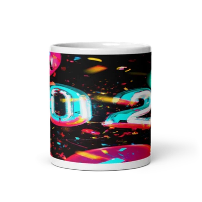 Futuristic New Year's Celebration 11oz Ceramic Mug - Image 1 of 3
