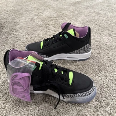 NIKE AIR JORDAN 3 III RETRO ELÉCTRICO VERDE JOKER DA2304-003 Juvenil Talla 7Y Foto 1 de 4
