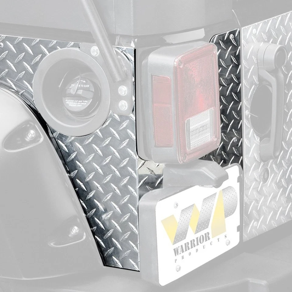 For Jeep Wrangler 2007-2017 Warrior 920A Diamond Plate Rear Corners w Holes Foto 1 de 1