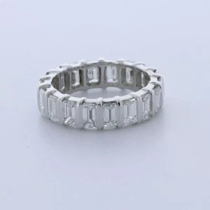 Alianza de boda de eternidad clásica de oro de 14 quilates de 3,50 quilates con diamantes cultivados en laboratorio E VVS2 - Imagen 1 de 5