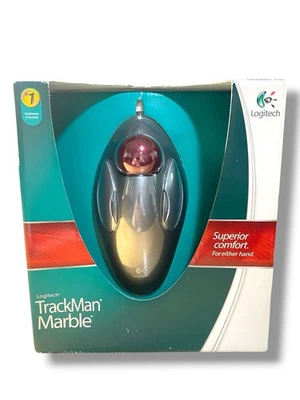 New Logitech Trackman Marble Trackball Mouse 4 button - 910-000806 T-BC21 - Image 1 of 4