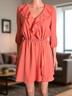 Forever 21 Exclusive Dress. Size M. Coral-Orange-Peach. Knee Length. - Image 1 of 4