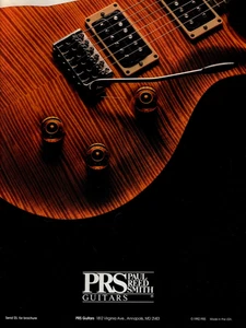 vtg 90s PAUL REED SMITH MAGAZINE PRINT AD ATiger Maple PRS Guitar Pinup Page - Picture 1 of 1