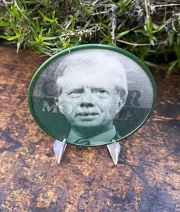 1976 Jimmy Carter / Walter Mondale Political Campaign Pin ~ Motion / Flasher - Picture 1 of 2