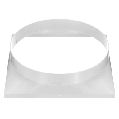 Conector de conducto de 14" a 14" brida cuadrada a redonda recta secadora ventilación placa de pared Foto 1 de 4