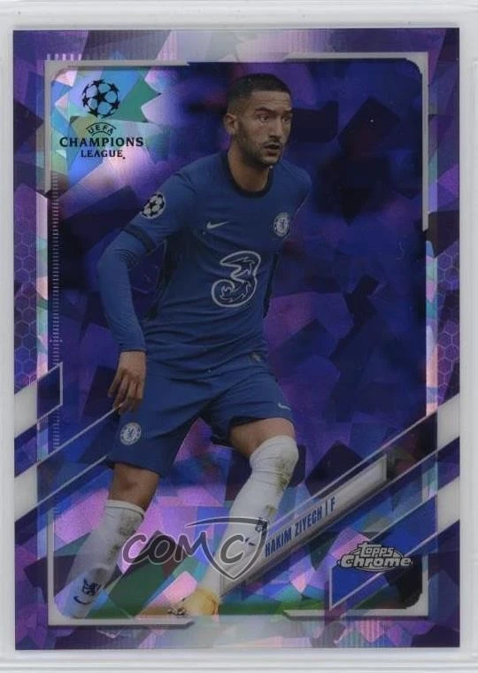 2020-21 Topps Chrome UCL Sapphire Edition Purple Refractor /25 Hakim Ziyech #84 - Image 1 of 2