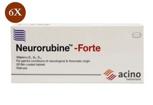 ⭐SPEDIZIONE VELOCE⭐ Confezione da 6 x Neurorubina Forte con vitamina B1, B6, B12 per nervi - Foto 1 di 1