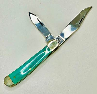 FROST CUTLERY 4" Long COPPERHEAD w/GERMAN STEEL & Turquoise BONE Handle  ((NEW)) - Image 1 of 4