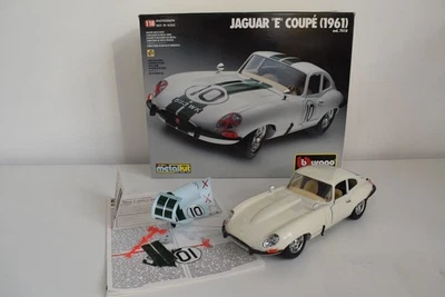 B98 1:18 BBURAGO BURAGO KIT 7018 JAGUAR E-TYPE COUPE 1961 CREAM EXHIBIT - Photo 1/4