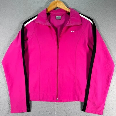 Chaqueta cortavientos vintage Nike para mujer XS 0-2 rosa Swoosh bordado ropa deportiva Foto 1 de 4