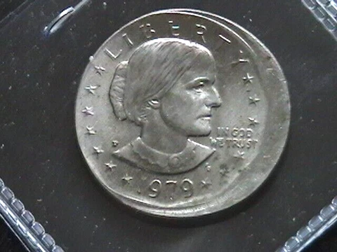 1979-P Susan B. Anthony Dollar 10% Off Center Choice BU+ Uncertified Cover