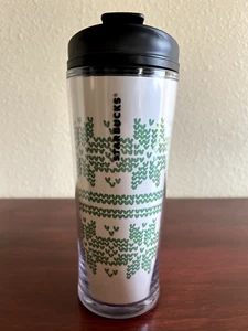 Vaso Starbucks café aislado viaje copos de nieve blancos y verdes 12 oz 2009 NUEVO - Imagen 1 de 21