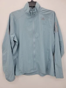 Adidas Jacke Damen Medium Hellblau Reißverschluss Laufen Activewear Outdoor - Bild 1 von 9