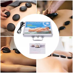 16/20/28 Pcs Hot Spa Rock Basalt Stone Stones Massage Warmer Kit +Heating Box?? - Picture 1 of 43