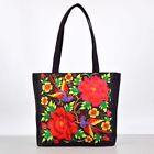 Canvas Embroidered Tote Bag Ethnic Style Shopping Bag Women Shoulder Bag
