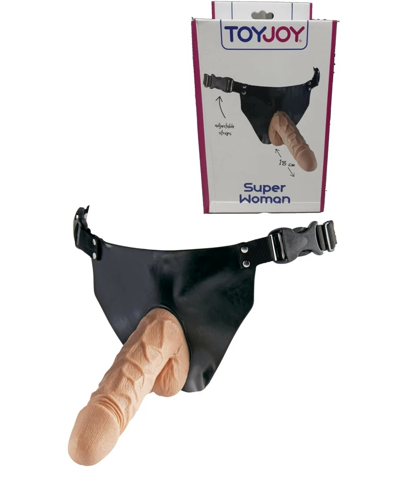 fallo indossabile con mutanda slip latex dildo vaginale anale strap on esterno - Immagine 1 di 1