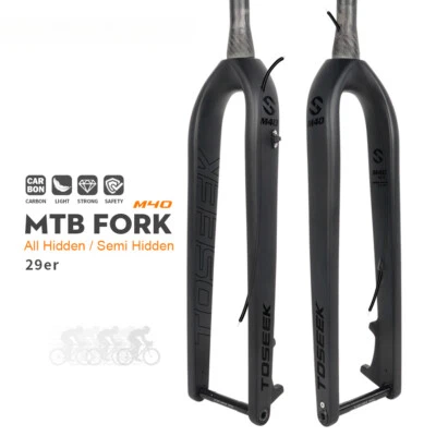 Full Carbon Fiber MTB Bicycle Rigid Fork Boost Thru Axle 15*110mm 27.5/29inch - Image 1 of 4